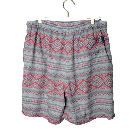 Burlebo‎ Aztec Print Swim Shorts Mens XL Pink Geometric Beach Resort - Picture 3 of 13